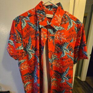 Projek Raw Mens red Hawaiian buttom shirt Size Medium